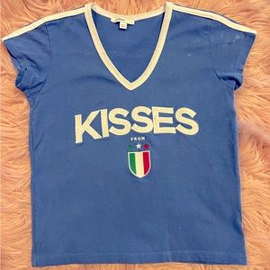 y2k kisses from italy baby tee